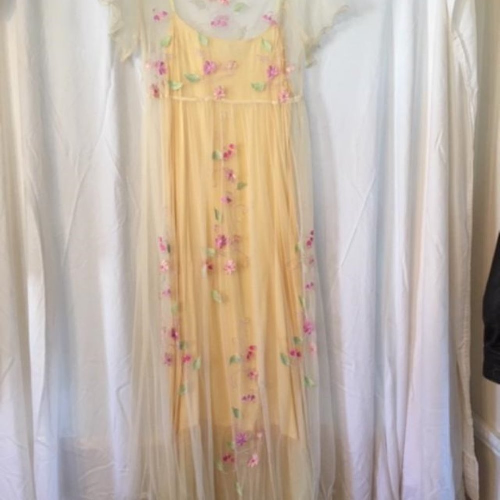 April Cornell Romantic Dress -Yellow-Maxi